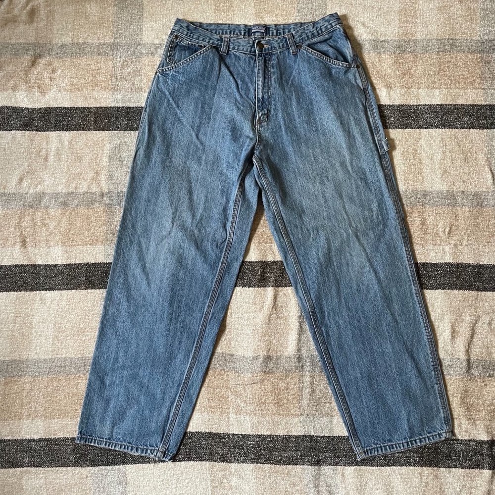 Vintage 90s Premier International Straight Leg Light Wash Cargo Jeans